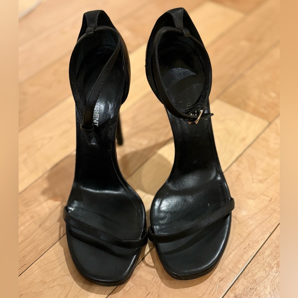 Saint Laurent Jane straps black leather shoes